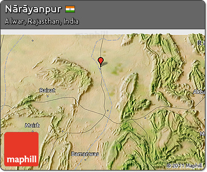 Satellite 3D Map of Nārāyanpur