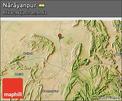 Satellite 3D Map of Nārāyanpur