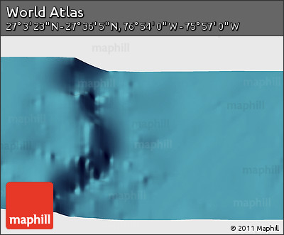 Satellite 3D Map of the Area around 27° 19' 44" N, 76° 25' 30" W