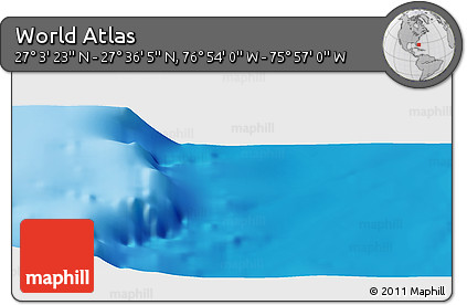 Physical Panoramic Map of the Area around 27° 19' 44" N, 76° 25' 30" W