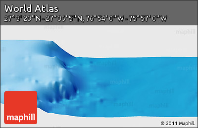 Physical Panoramic Map of the Area around 27° 19' 44" N, 76° 25' 30" W