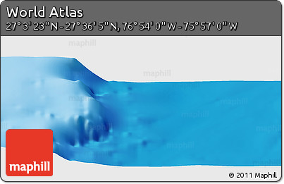 Physical Panoramic Map of the Area around 27° 19' 44" N, 76° 25' 30" W