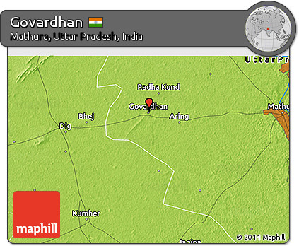 Physical 3D Map of Govardhan