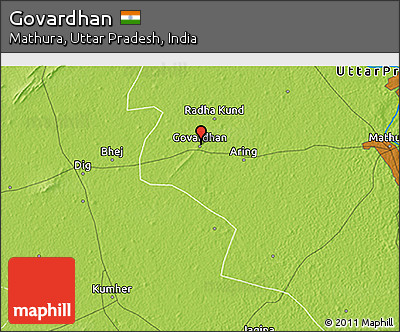 Physical 3D Map of Govardhan