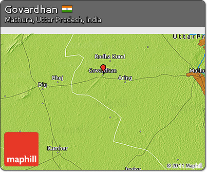 Physical 3D Map of Govardhan