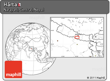 Blank Location Map of Hārta