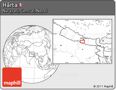 Blank Location Map of Hārta