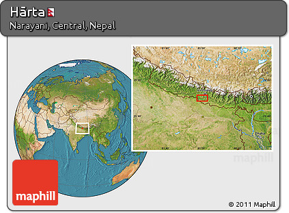 Satellite Location Map of Hārta
