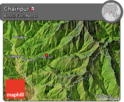 Satellite 3D Map of Chainpur