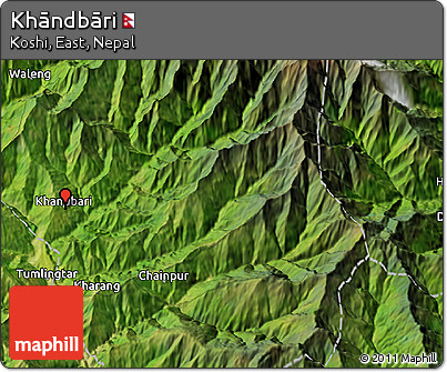 Satellite 3D Map of Khāndbāri