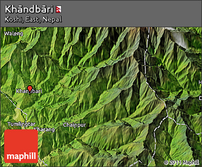 Satellite 3D Map of Khāndbāri
