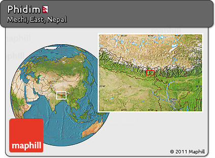 Satellite Location Map of Phidim