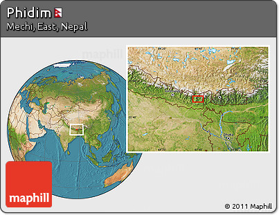 Satellite Location Map of Phidim