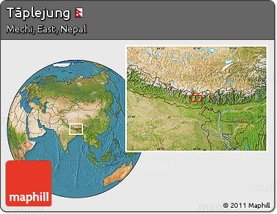 Satellite Location Map of Tāplejung