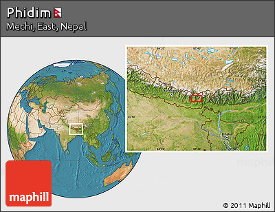 Satellite Location Map of Phidim