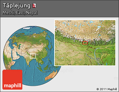 Satellite Location Map of Tāplejung