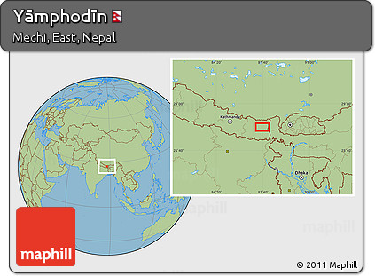 Savanna Style Location Map of Yāmphodīn