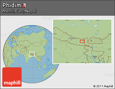 Savanna Style Location Map of Phidim