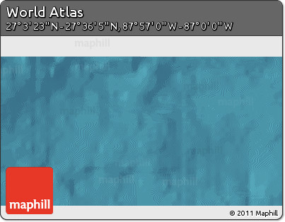 Satellite 3D Map of the Area around 27° 19' 44" N, 87° 28' 29" W
