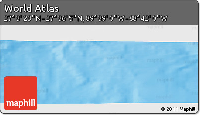 Shaded Relief Panoramic Map of the Area around 27° 19' 44" N, 89° 10' 30" W