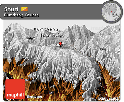 Physical Panoramic Map of Shuri