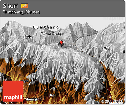 Physical Panoramic Map of Shuri