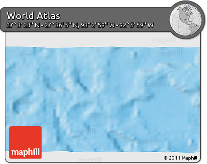 Physical 3D Map of the Area around 27° 19' 44" N, 92° 34' 29" W