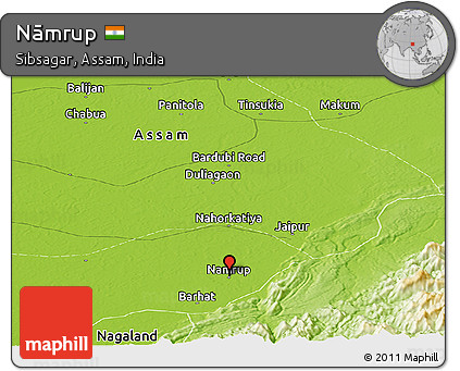 Physical Panoramic Map of Nāmrup