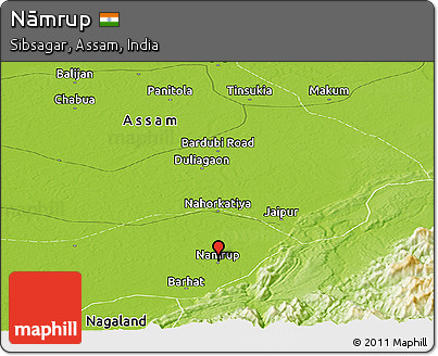 Physical Panoramic Map of Nāmrup