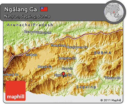Physical 3D Map of Ngālang Ga