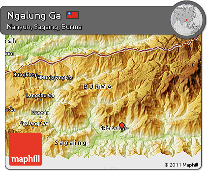 Physical 3D Map of Ngalung Ga