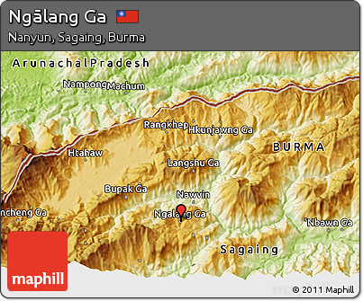 Physical 3D Map of Ngālang Ga