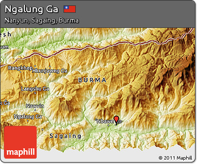 Physical 3D Map of Ngalung Ga