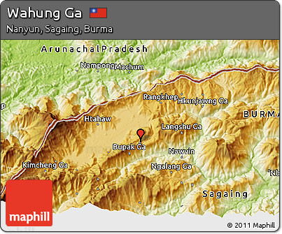 Physical 3D Map of Wahung Ga
