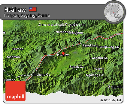 Satellite 3D Map of Htāhaw