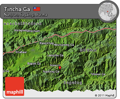 Satellite 3D Map of Tincha Ga