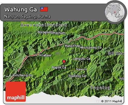 Satellite 3D Map of Wahung Ga