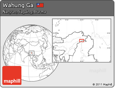 Blank Location Map of Wahung Ga