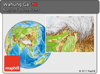Physical Location Map of Wahung Ga