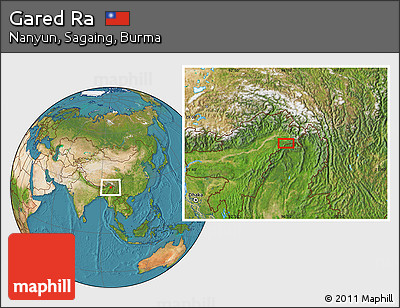 Satellite Location Map of Gared Ra