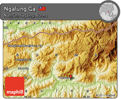 Physical Map of Ngalung Ga