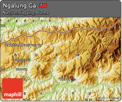 Physical Map of Ngalung Ga