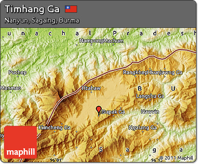 Physical Map of Timhang Ga