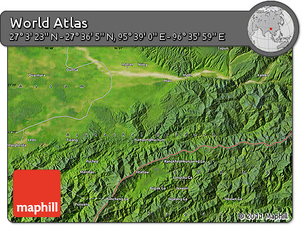Satellite Map of the Area around 27° 19' 44" N, 96° 7' 30" E