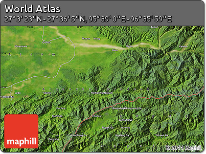 Satellite Map of the Area around 27° 19' 44" N, 96° 7' 30" E