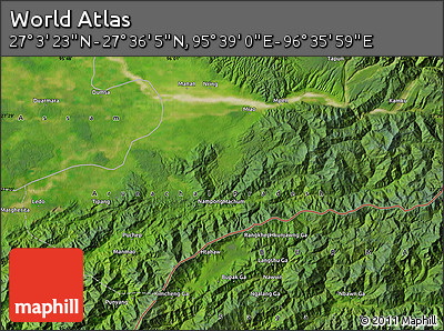 Satellite Map of the Area around 27° 19' 44" N, 96° 7' 30" E