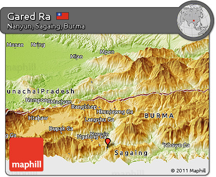 Physical Panoramic Map of Gared Ra