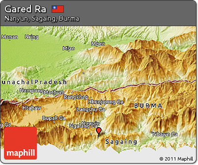 Physical Panoramic Map of Gared Ra