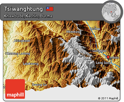 Physical 3D Map of Tsiwanghtung
