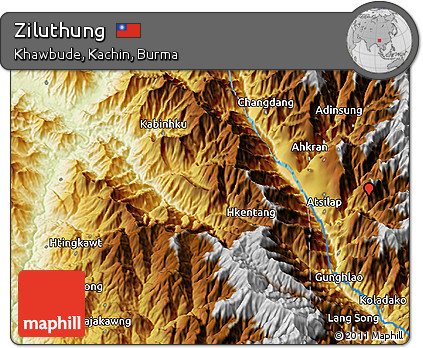 Physical 3D Map of Ziluthung
